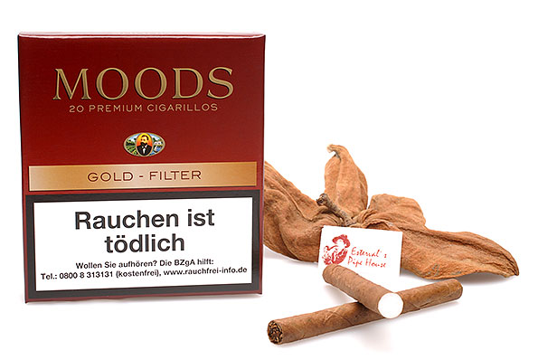 Moods Premium 20 Cigarillos Golden Filter Moods Premium 20 Cigarillos Golden Filter